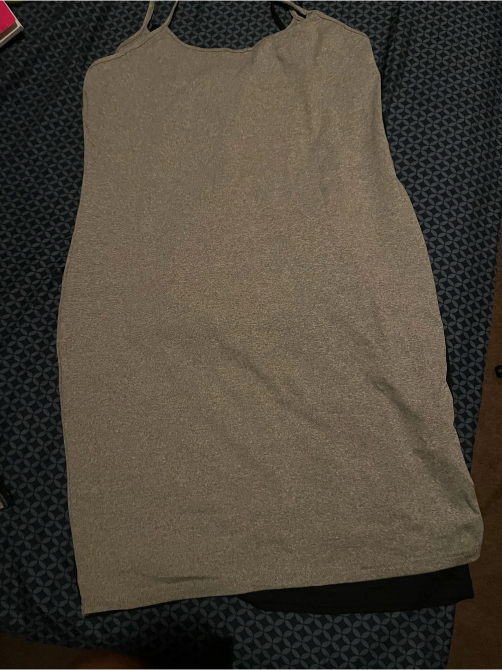 SHEIN Metallic Taupe Pencil Slip Skirt
